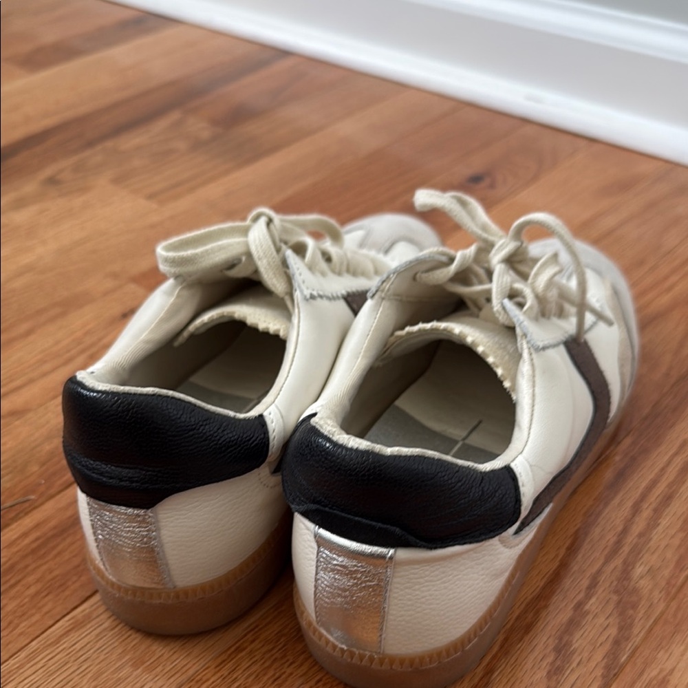Dolce Vita Cream and Brown Women's Sneakers - Picture 2 of 5